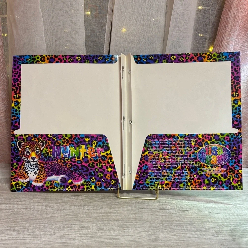 Lisa Frank Colorful Leopard Print Folder